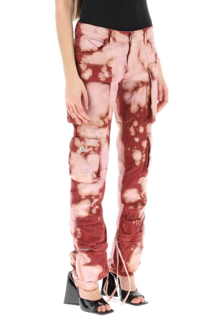 The Attico 'essie' Slim-fit Tie-dye Cargo Pants