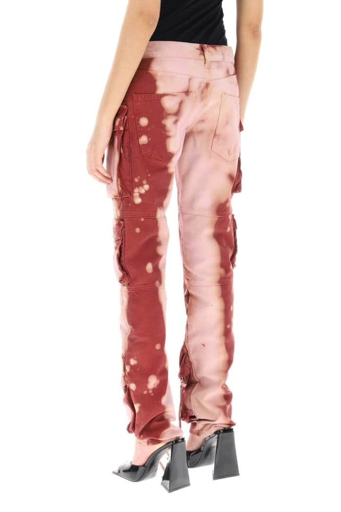 The Attico 'essie' Slim-fit Tie-dye Cargo Pants