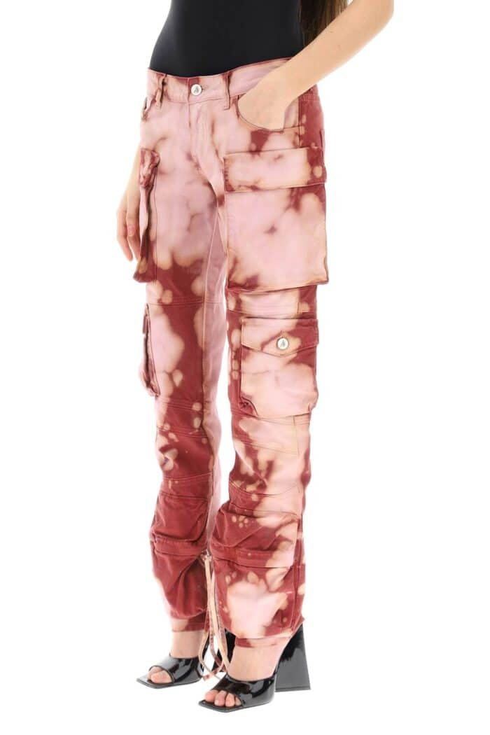 The Attico 'essie' Slim-fit Tie-dye Cargo Pants