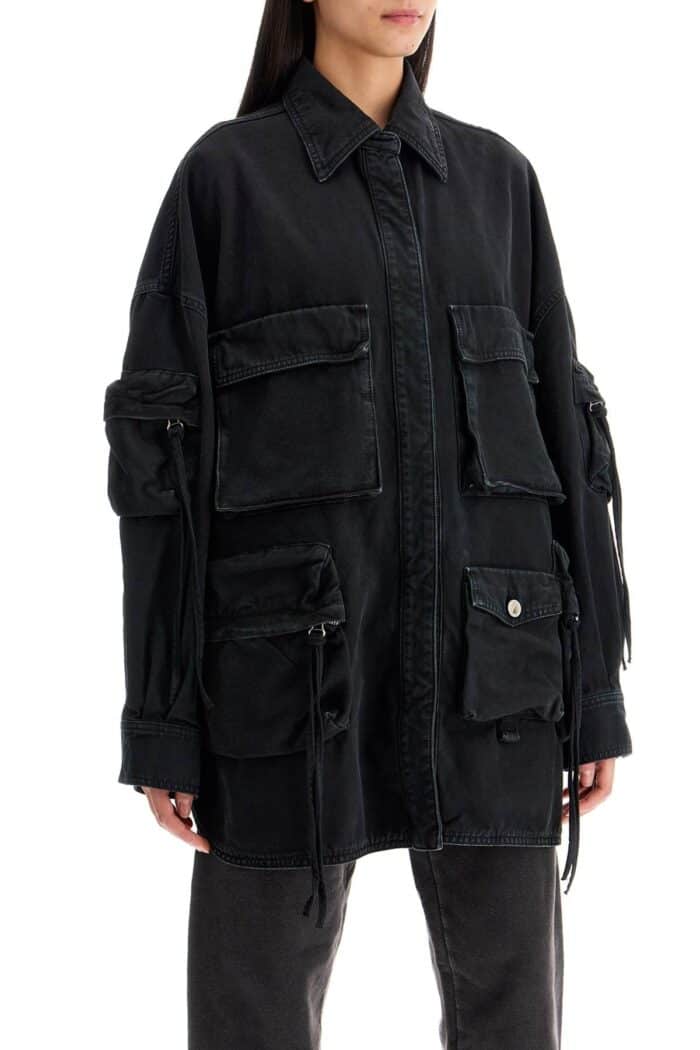 THE ATTICO Fern Maxi Cargo Overshirt