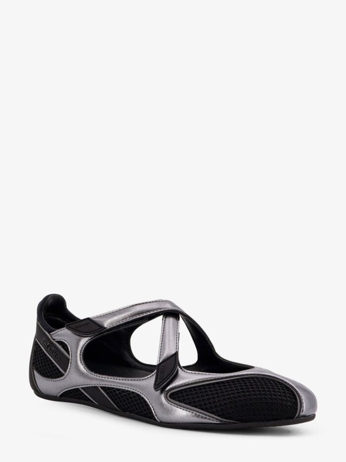 The Attico Floor 01 Mesh And Leather Ballerinas Flat
