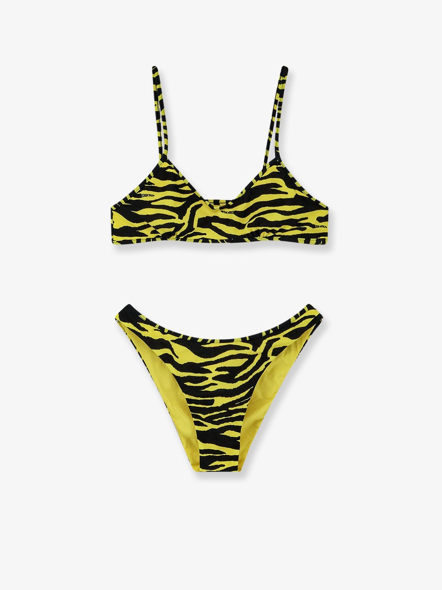 The Attico Il Primo Bagno Lycra Swimsuit With Zebra Print