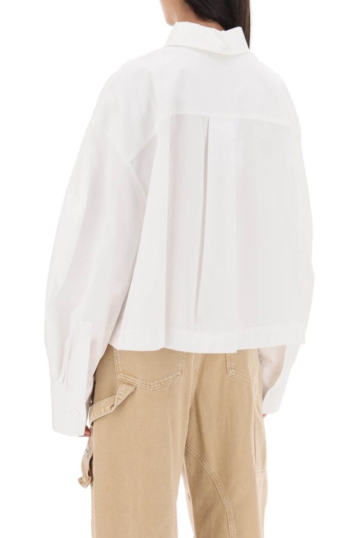 The Attico 'jill' Cropped Boxy Shirt