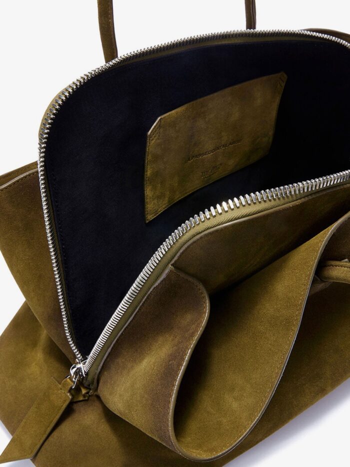 The Attico La Passeggiata Large Suede Shoulder Bag