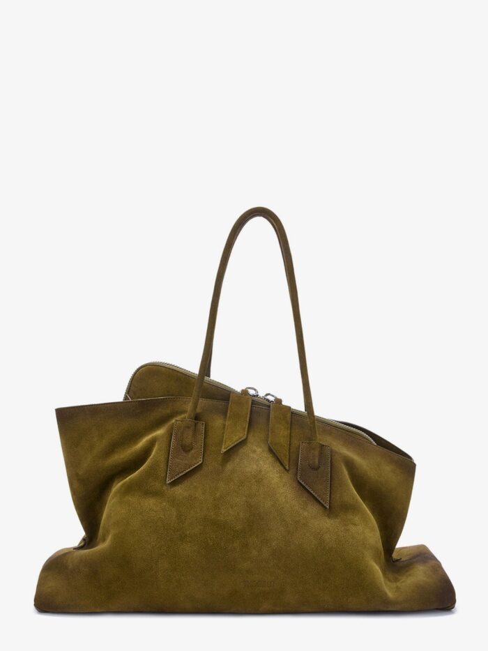 The Attico La Passeggiata Large Suede Shoulder Bag