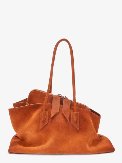 The Attico La Passeggiata Medium Suede Shoulder Bag
