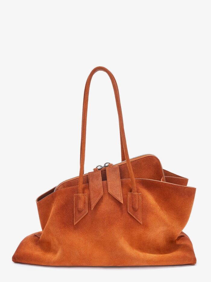 The Attico La Passeggiata Medium Suede Shoulder Bag