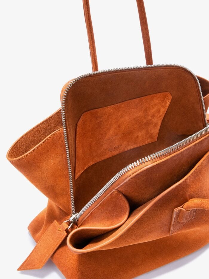 The Attico La Passeggiata Medium Suede Shoulder Bag