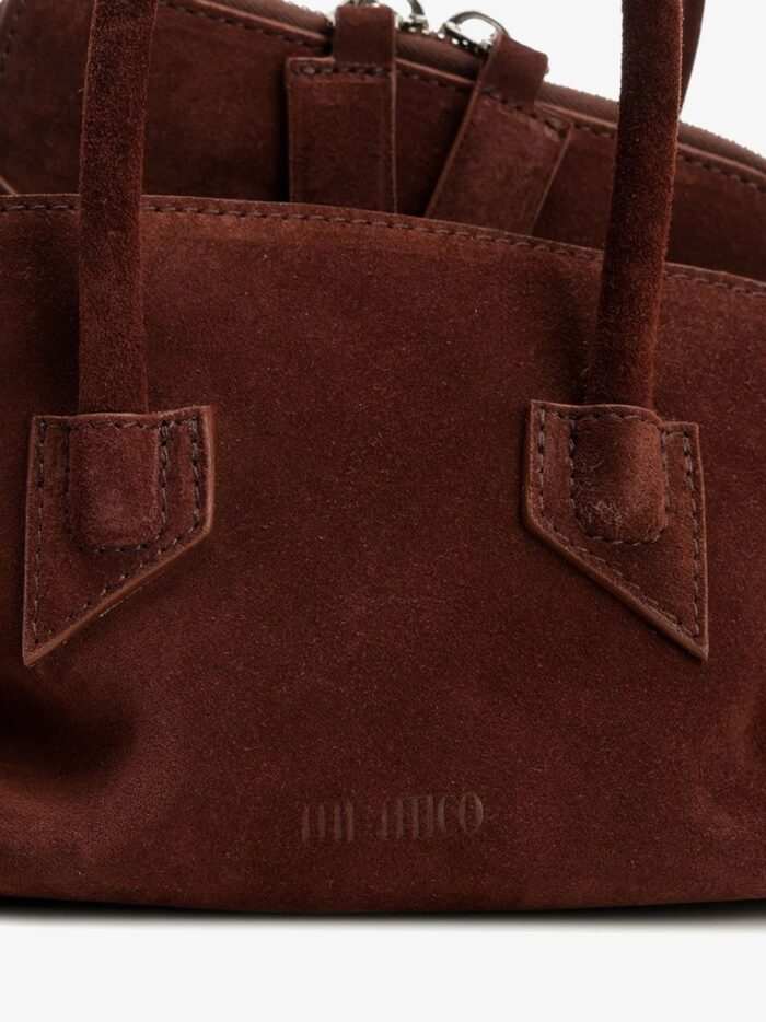 The Attico La Passeggiata Mini Suede Handbag