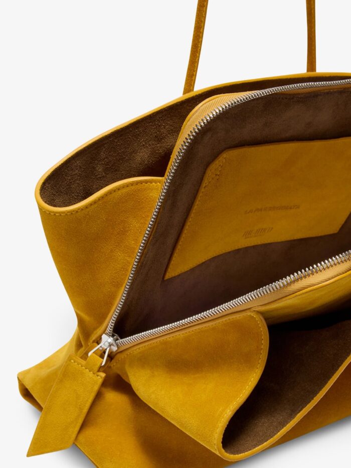 The Attico La Passeggiata Suede Shoulder Bag