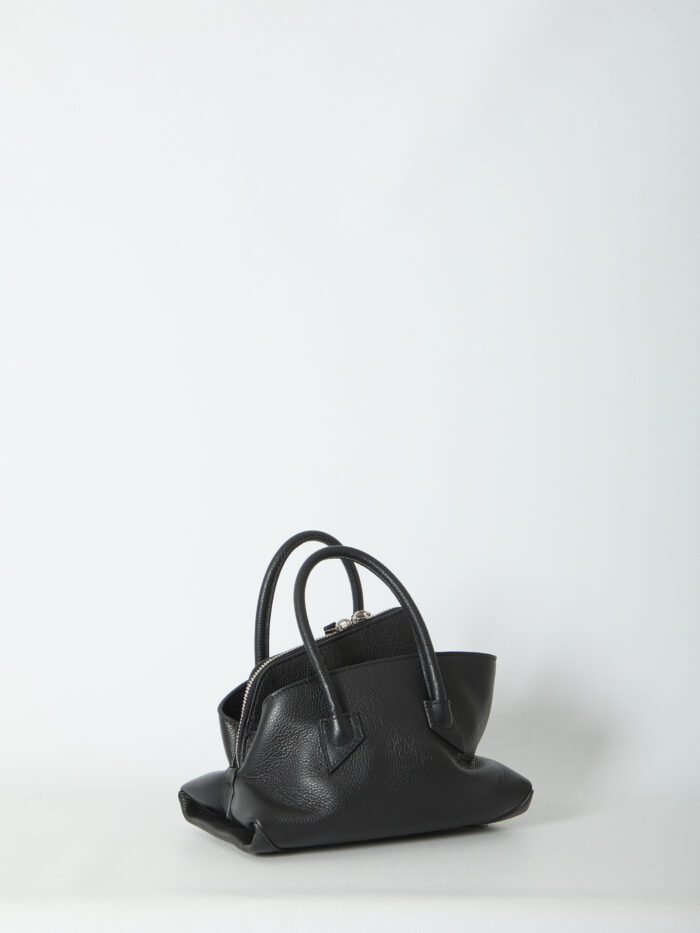 The Attico La Passeggiata top handle black bag mini