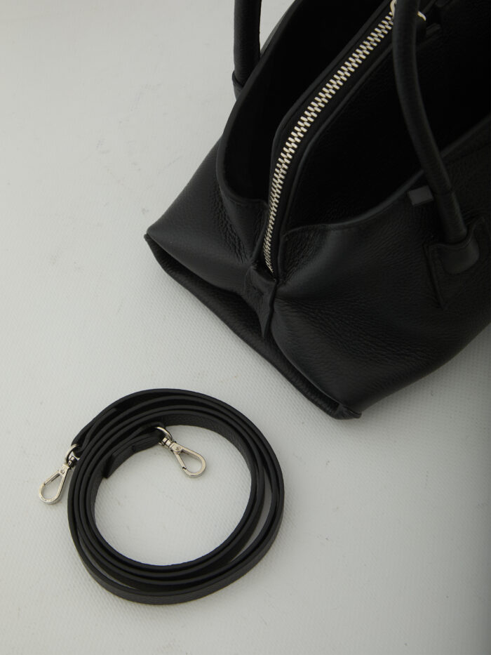 The Attico La Passeggiata top handle black bag mini