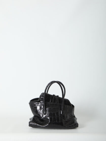 The Attico La Passeggiata top handle black bag mini
