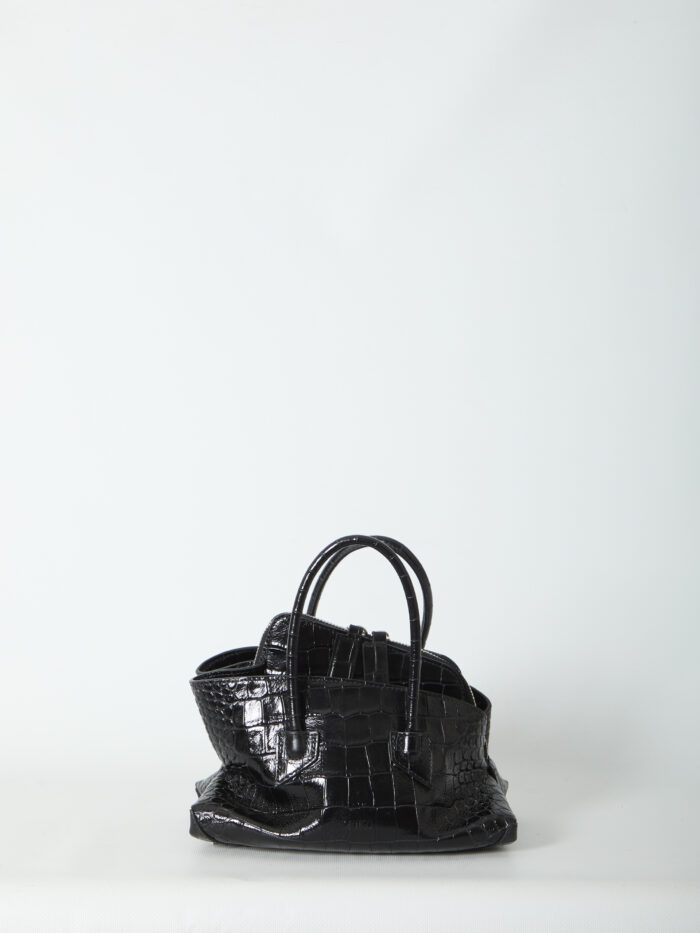 The Attico La Passeggiata top handle black bag mini