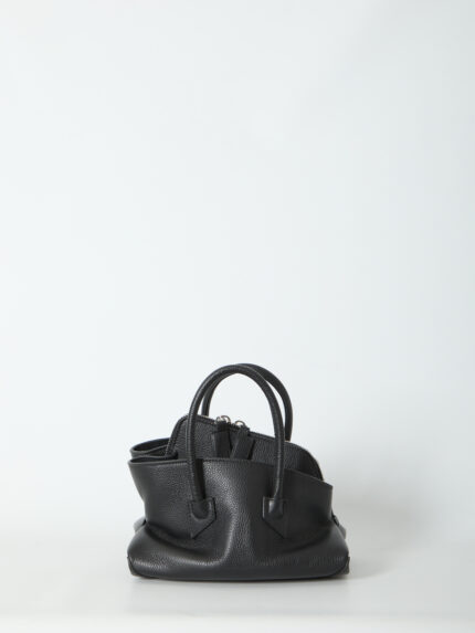 The Attico La Passeggiata top handle black bag mini