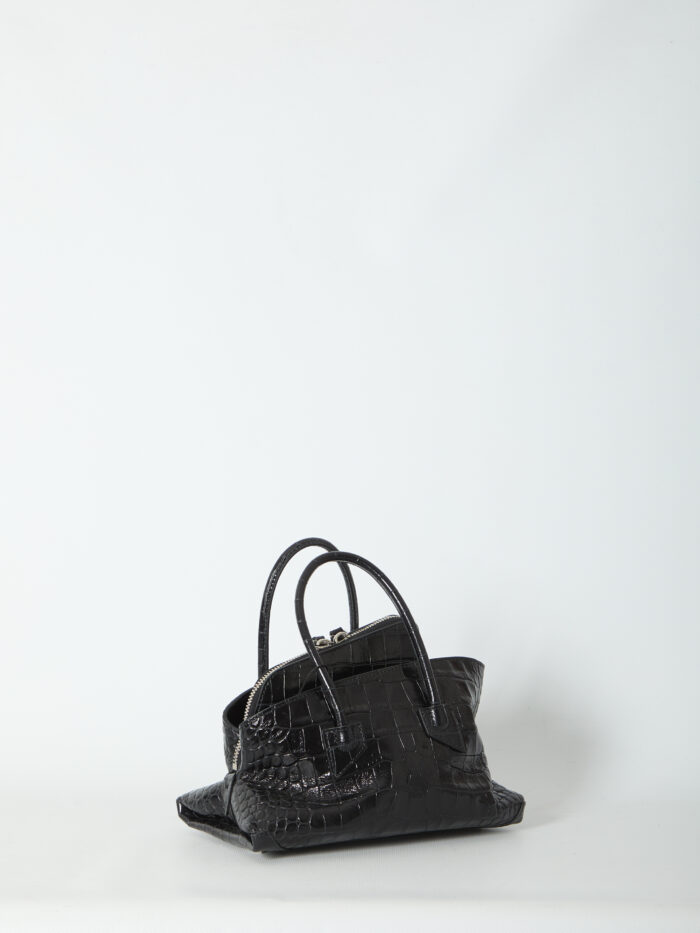The Attico La Passeggiata top handle black bag mini