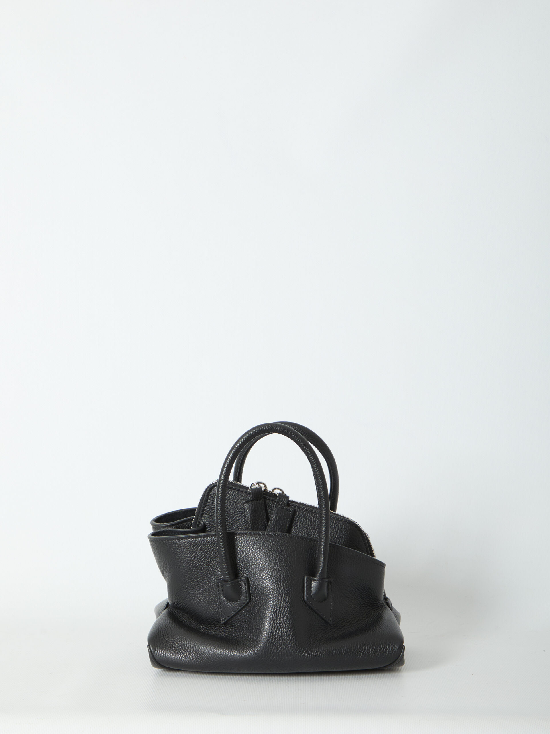 The Attico La Passeggiata top handle black bag mini