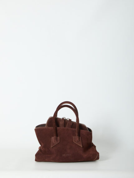 The Attico La Passeggiata top handle Light Choco bag mini