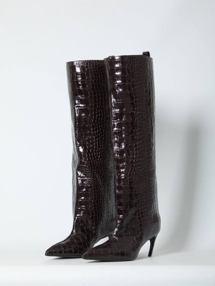 The Attico Lea dark brown boots