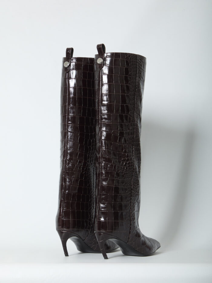 The Attico Lea dark brown boots
