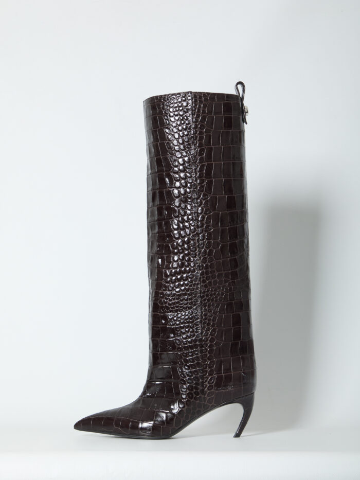 The Attico Lea dark brown boots