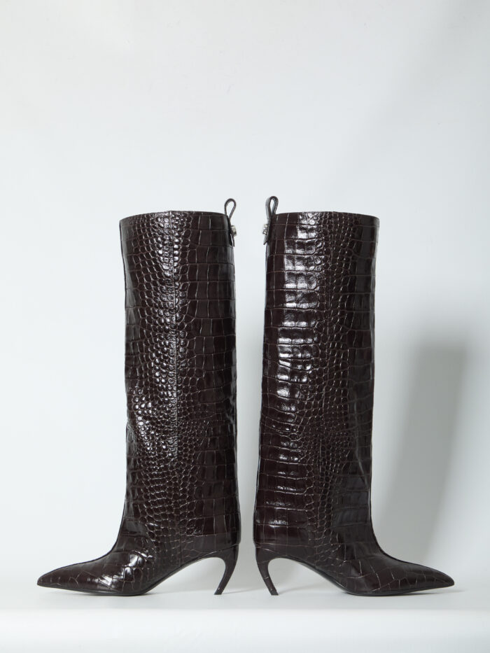The Attico Lea dark brown boots
