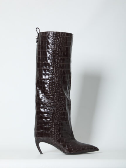 The Attico Lea dark brown boots