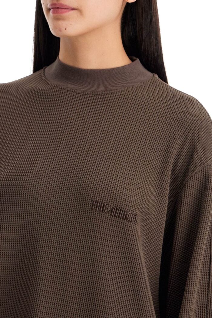 THE ATTICO Long-sleeved Waffle Jersey T