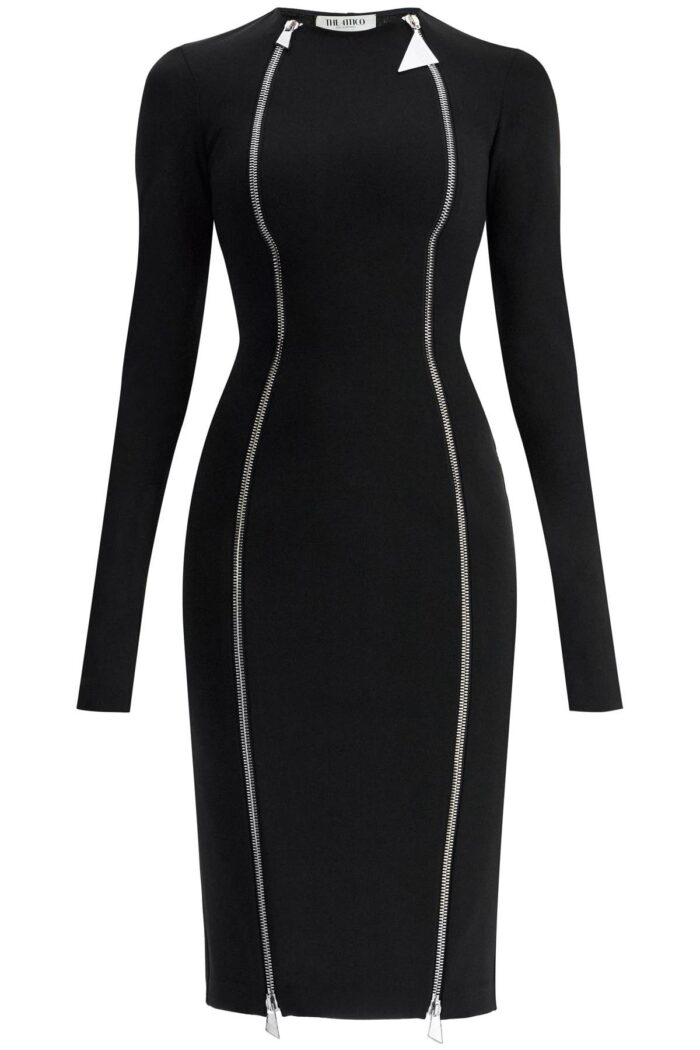 THE ATTICO Midi Dress With Double Zipper Detail