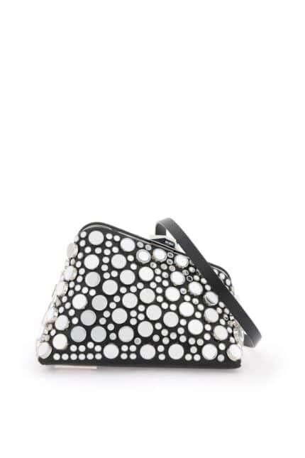 THE ATTICO Mini Midnight Clutch With Mirrored Studs