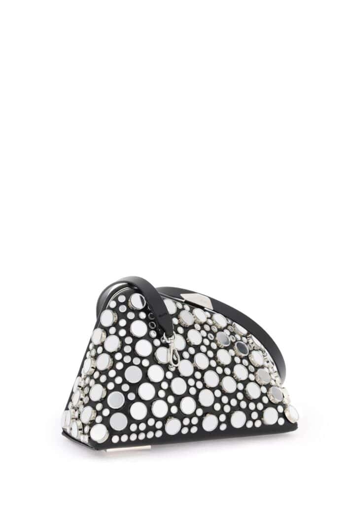 THE ATTICO Mini Midnight Clutch With Mirrored Studs