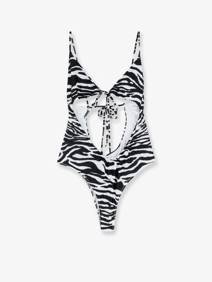 The Attico One-piece Swimsuit With Zebra Print