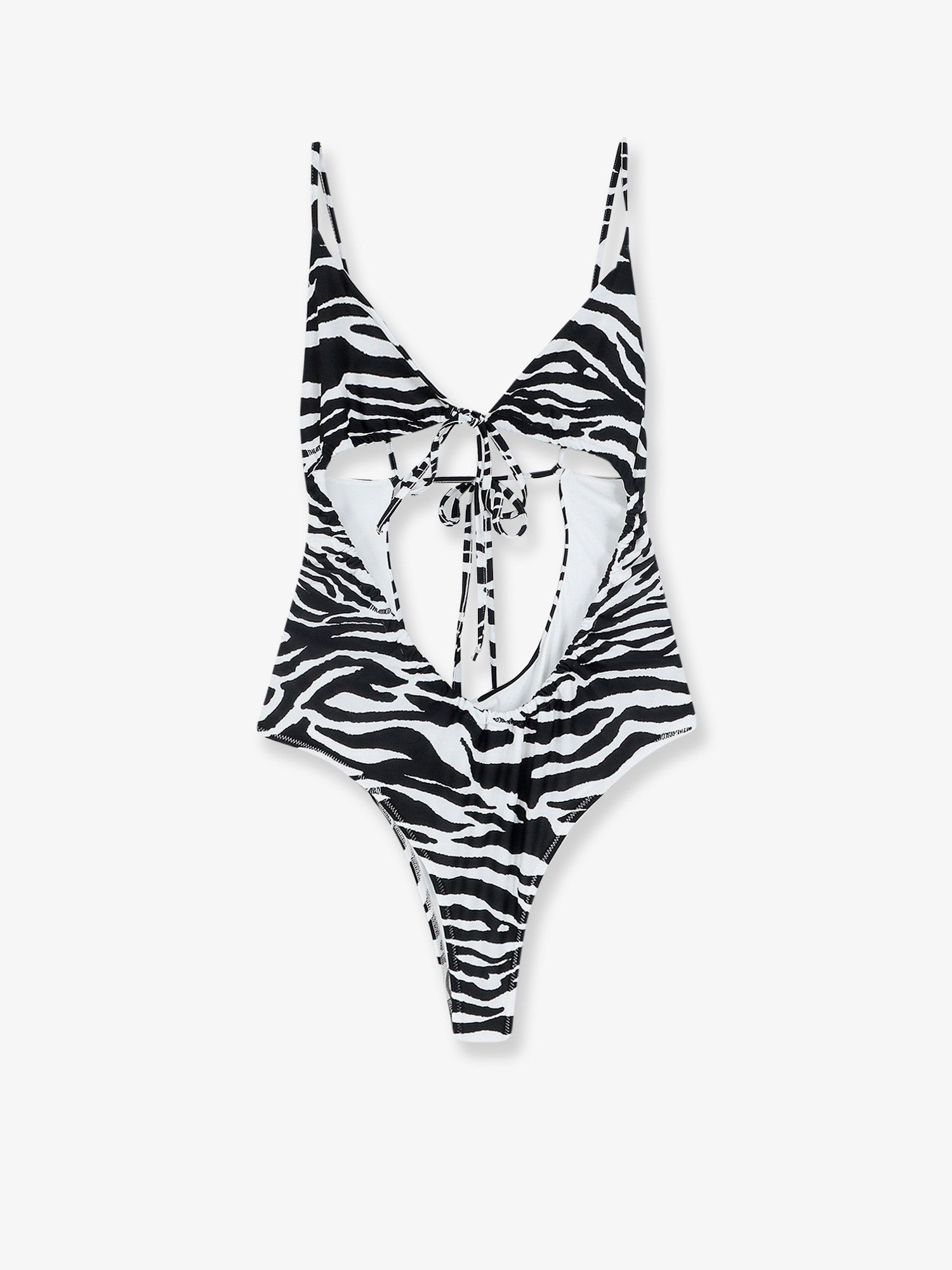 The Attico One-piece Swimsuit With Zebra Print