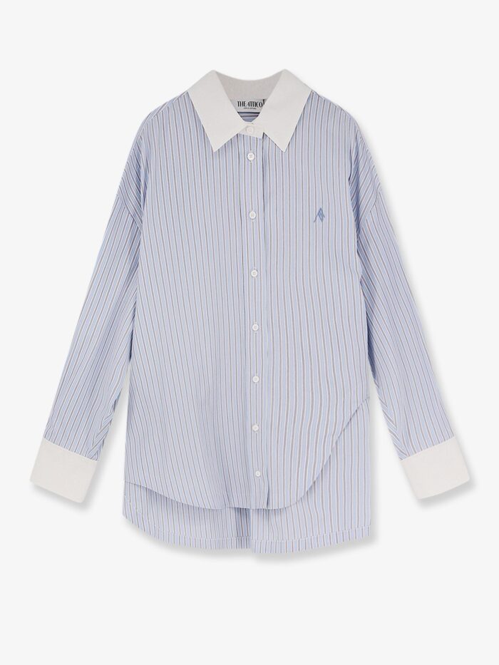 the attico oversize striped cotton shirt The Attico Oversize Striped Cotton Shirt