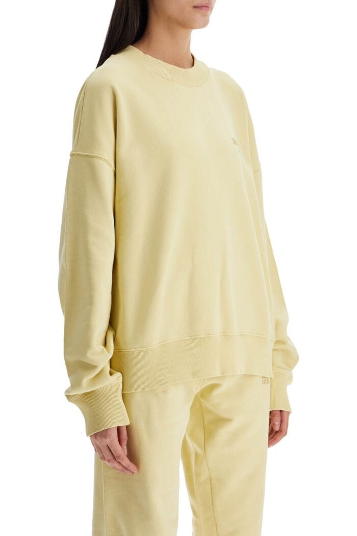 THE ATTICO Oversized Hoodie Fade Dusty Yellow In Cotton