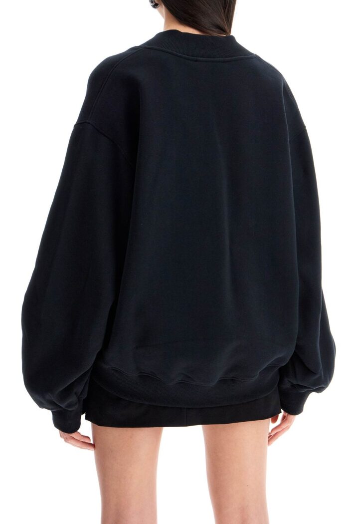 THE ATTICO Oversized Sweatshirt With Deep V-neck