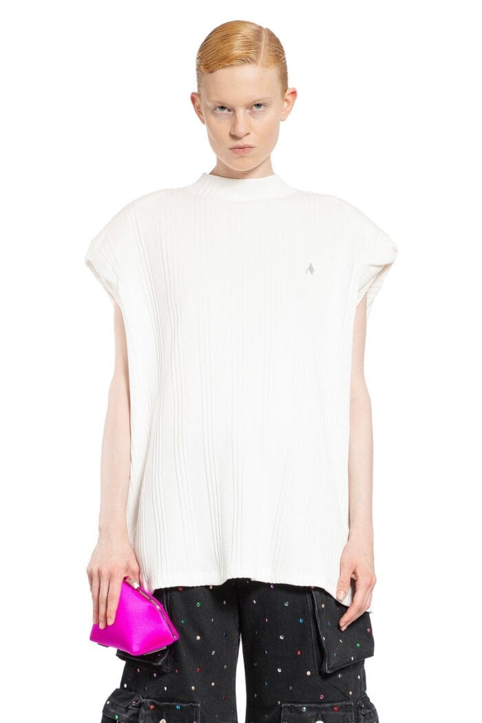 THE ATTICO Ribbed Jersey Oversized T-shirt