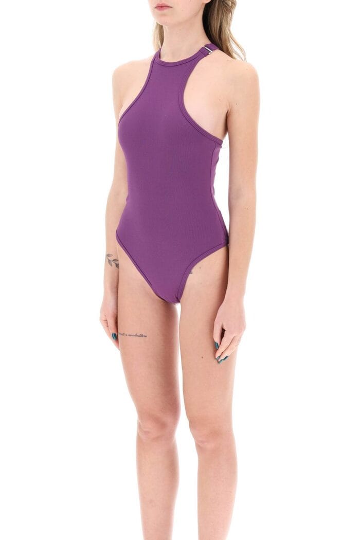 THE ATTICO Ribbed Lycra One-piece Swims