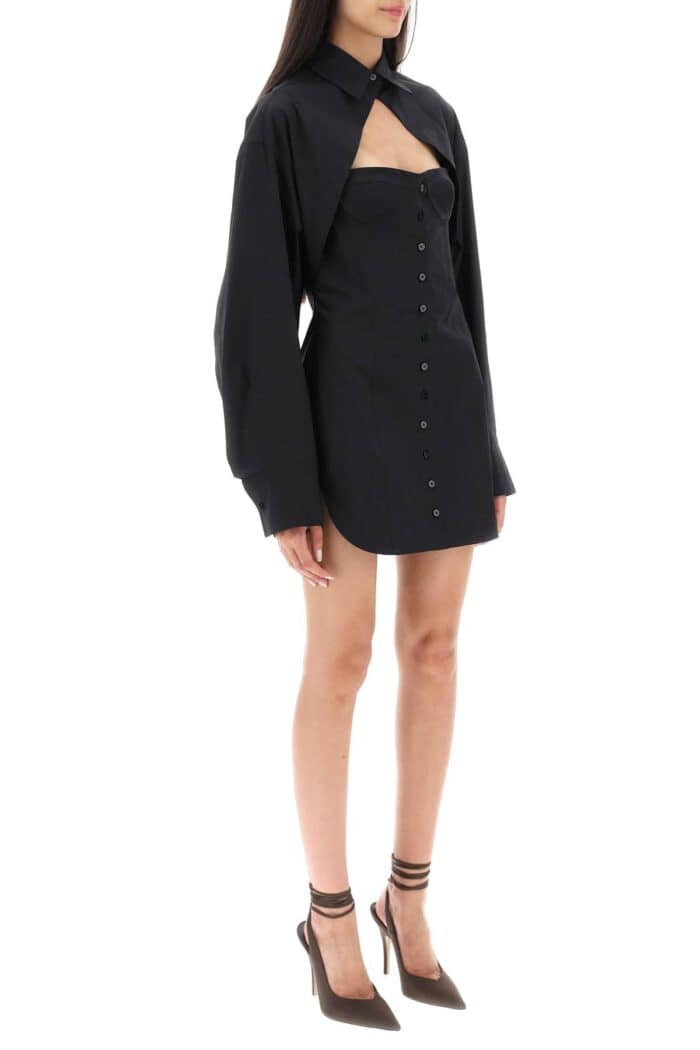 THE ATTICO Shaped Mini Shirt Dress