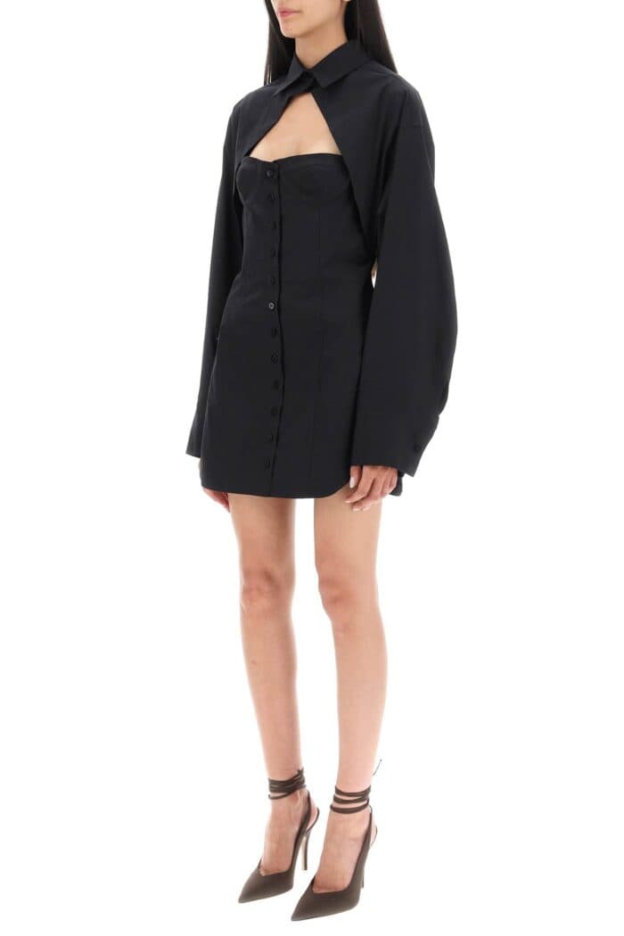 THE ATTICO Shaped Mini Shirt Dress