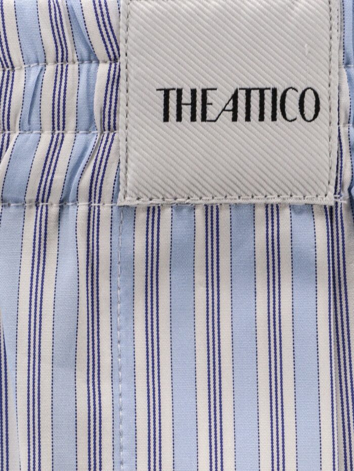 The Attico Striped Cotton Shorts
