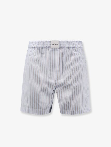 The Attico Striped Cotton Shorts