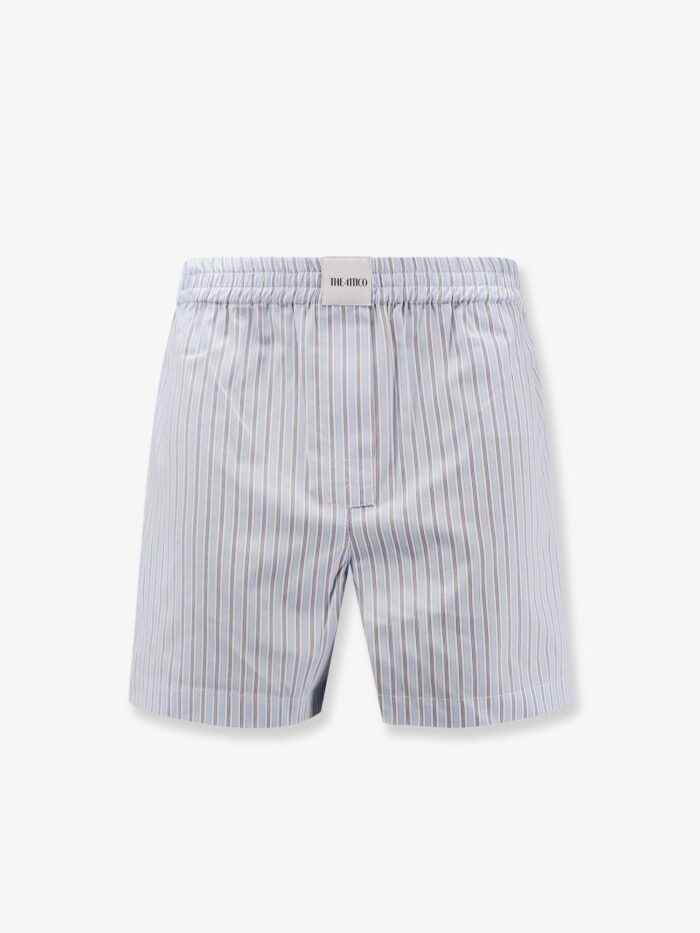 The Attico Striped Cotton Shorts