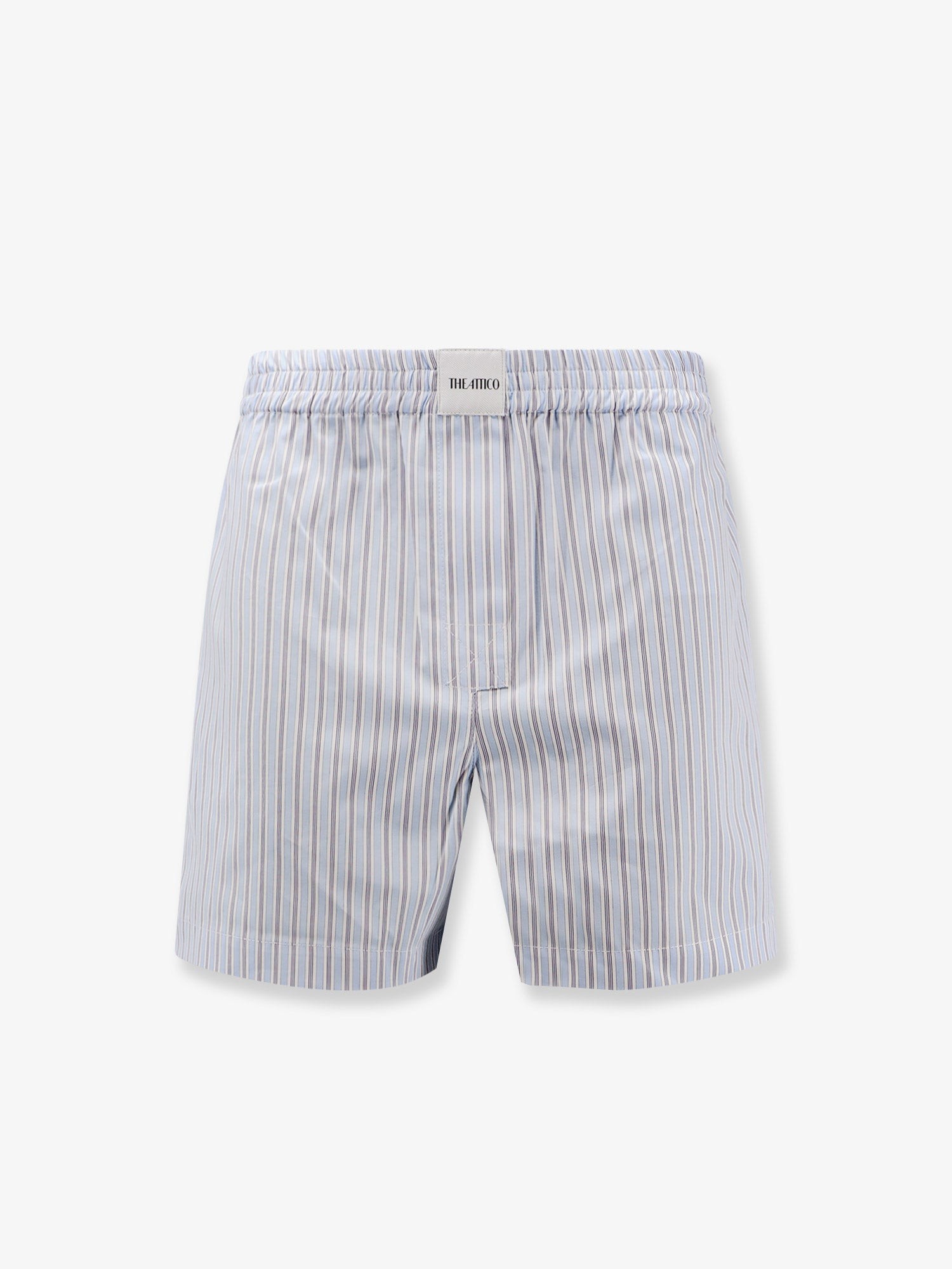 The Attico Striped Cotton Shorts