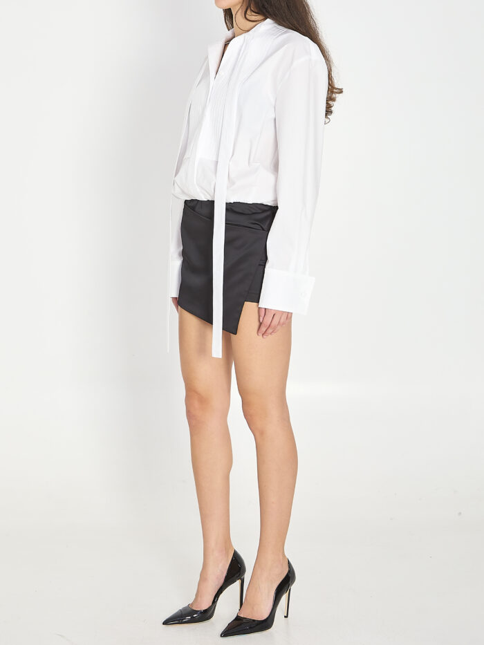 The Attico White and black mini dress