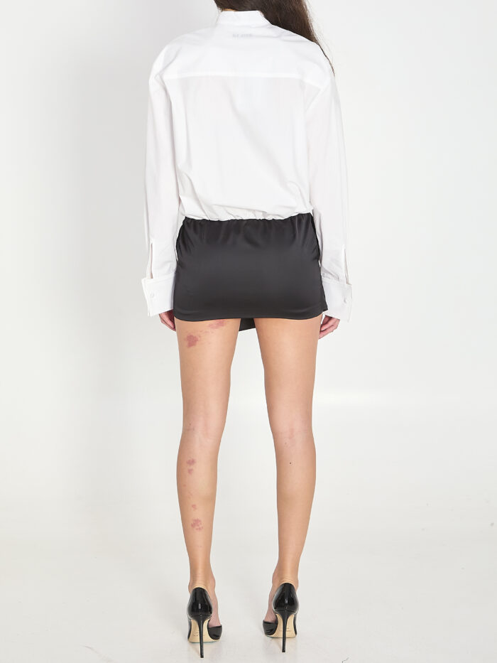 The Attico White and black mini dress