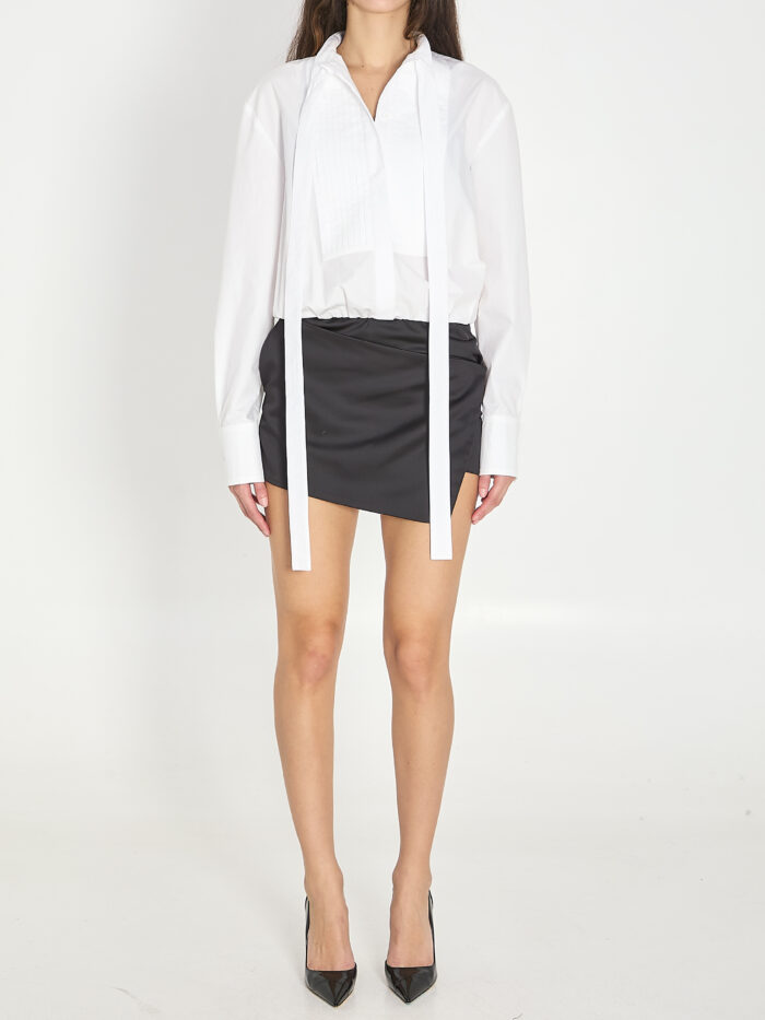 The Attico White and black mini dress