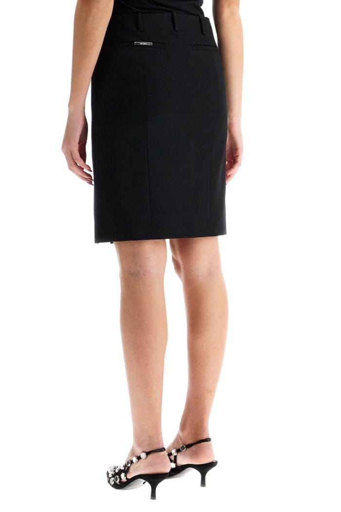 THE ATTICO "wool Skirt With Slits"