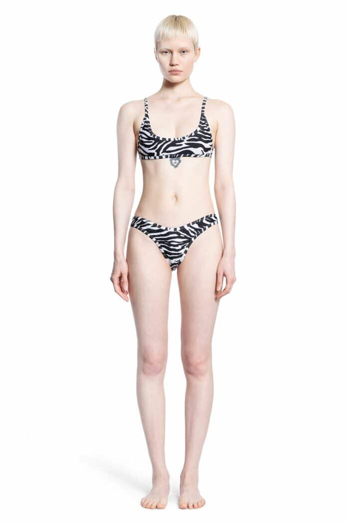 THE ATTICO Zebra Print Bikini