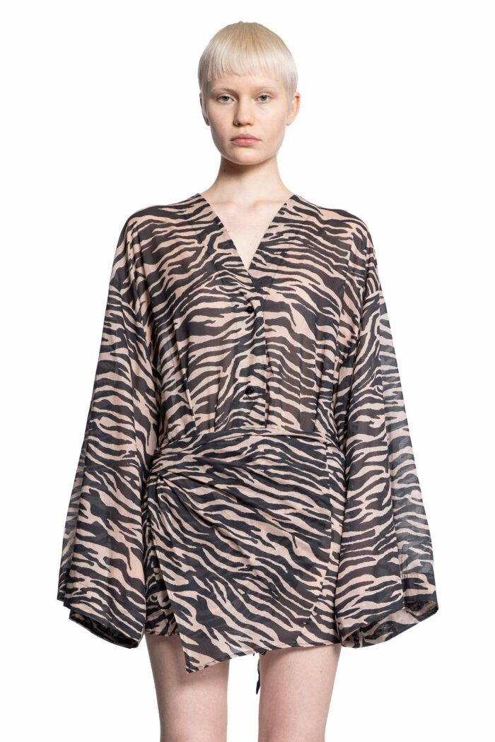 THE ATTICO Zebra Print Mini Dress